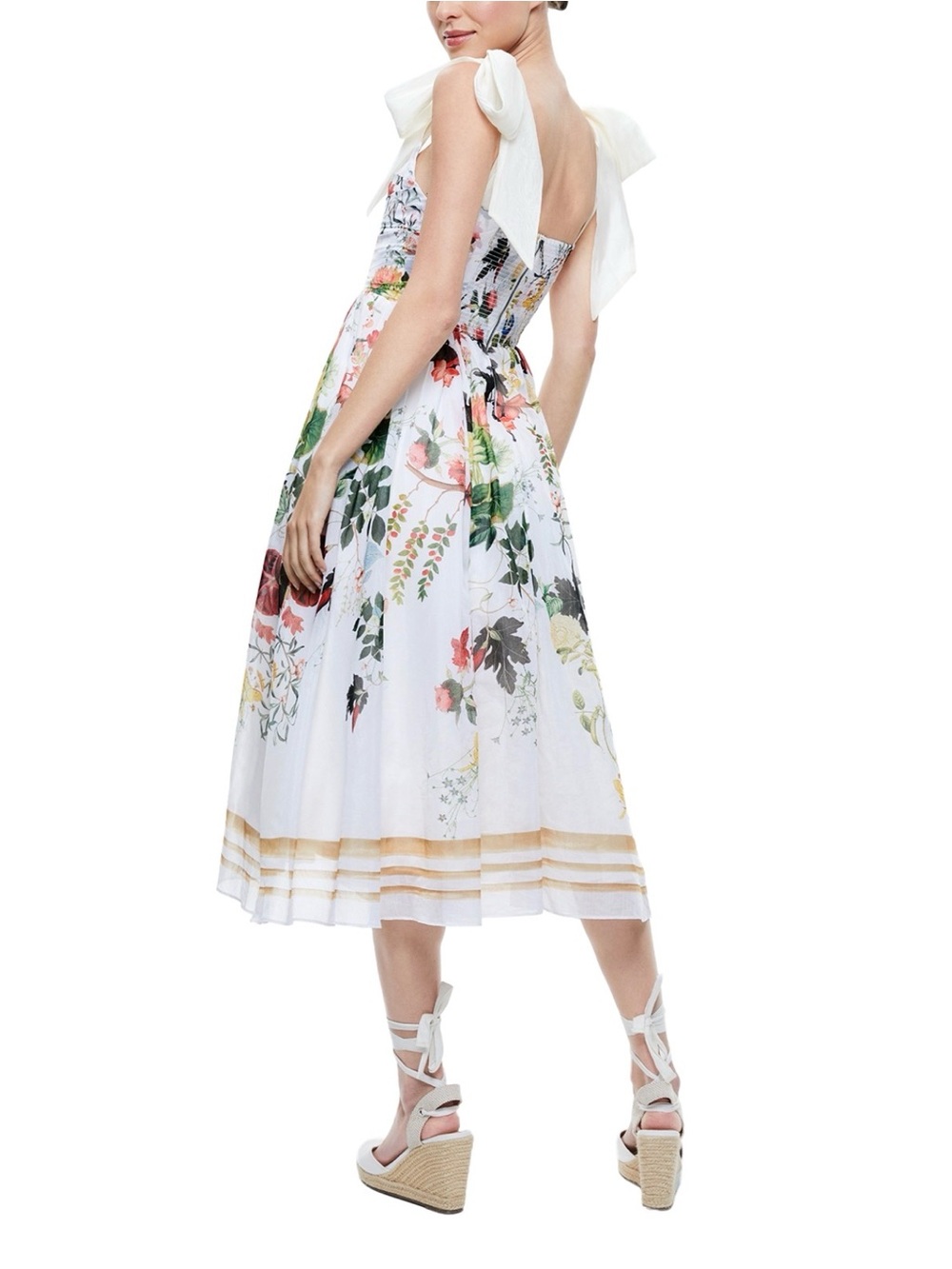 NWOT Alice + Olivia Haven Corset Flared Floral Print Midi Dress. Size 10/M - Picture 7 of 16